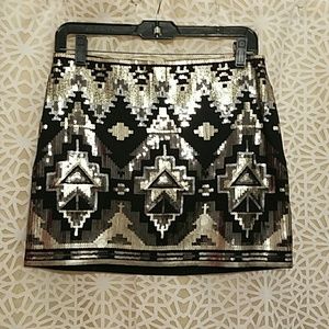 Black and gold sequins skirt - NYE option!